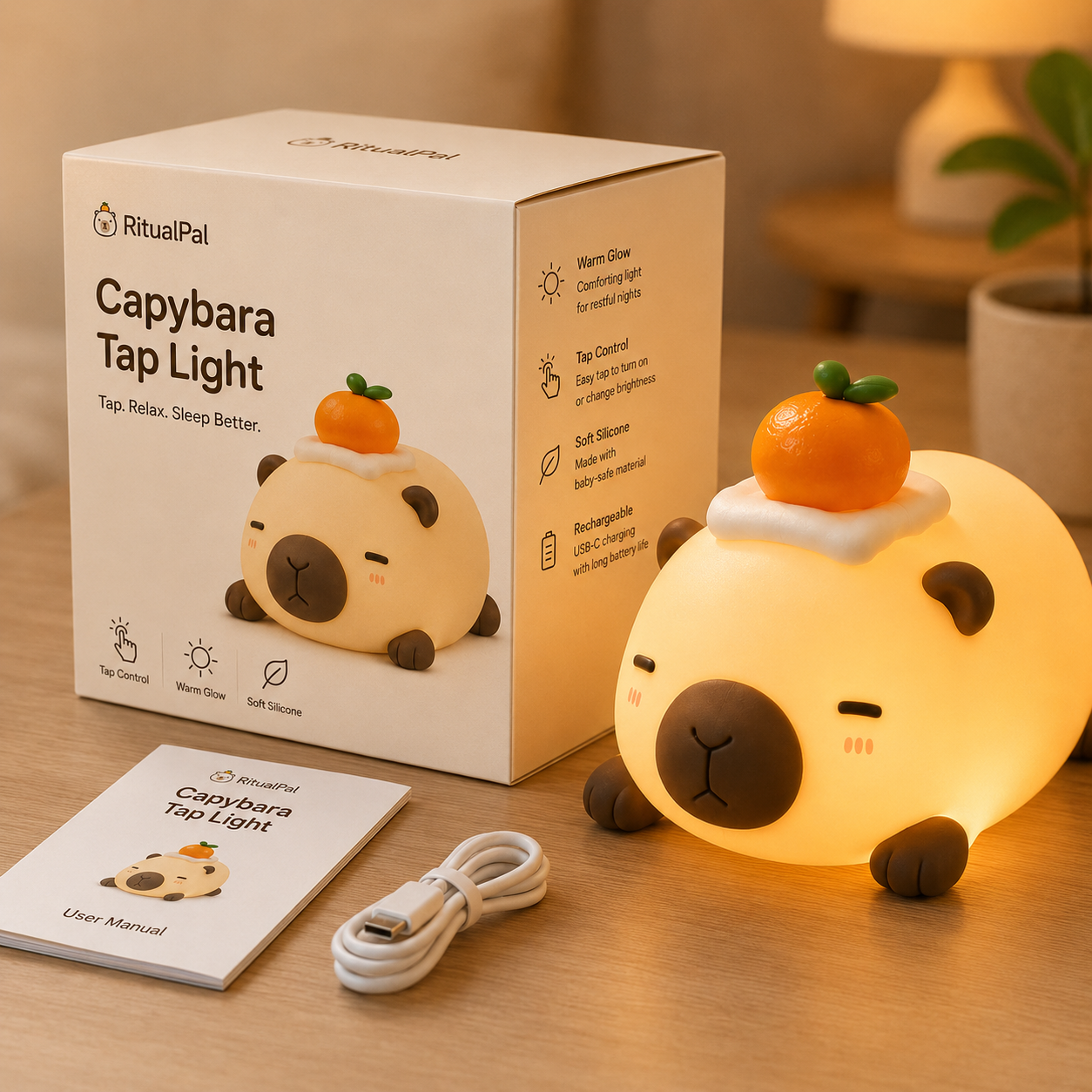 Capybara Tap Light